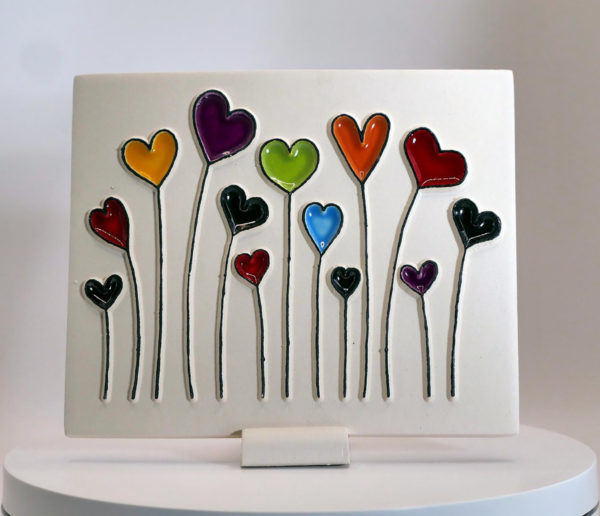 champ coeurs multi Champ de Coeurs multicolore