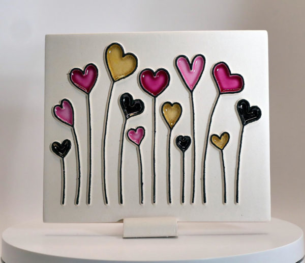 champ coeurs rose Champ de Coeurs rose