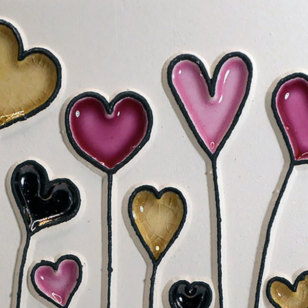 champ coeurs rose loupe Champ de Coeurs rose