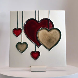 coeurs suspendus rouge Coeurs rouge