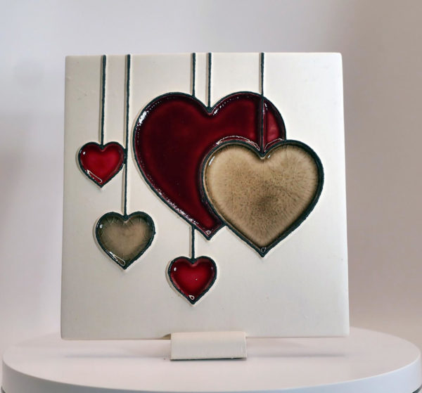 coeurs suspendus rouge Coeurs rouge